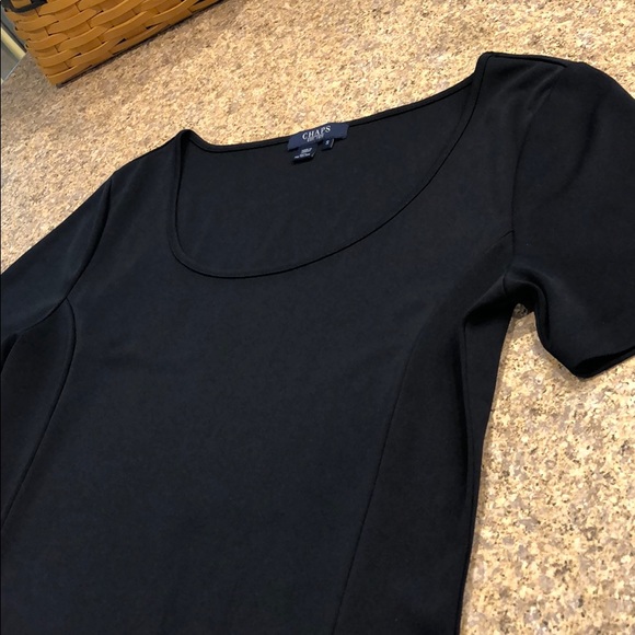 Chaps Short Sleeve Navy Blue Long Dress Size Small - Picture 7 of 10